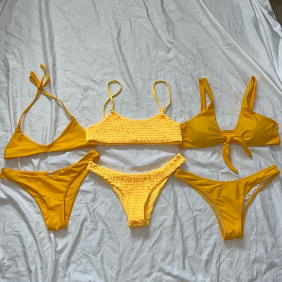 Set of 3 Yellow Bikinis - Picture 1 of 9